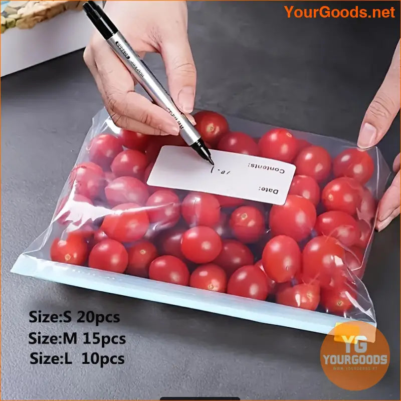 45 Pack Reusable Zippered Fresh Keeping Food Storage Bags - YourGoods Online Shop