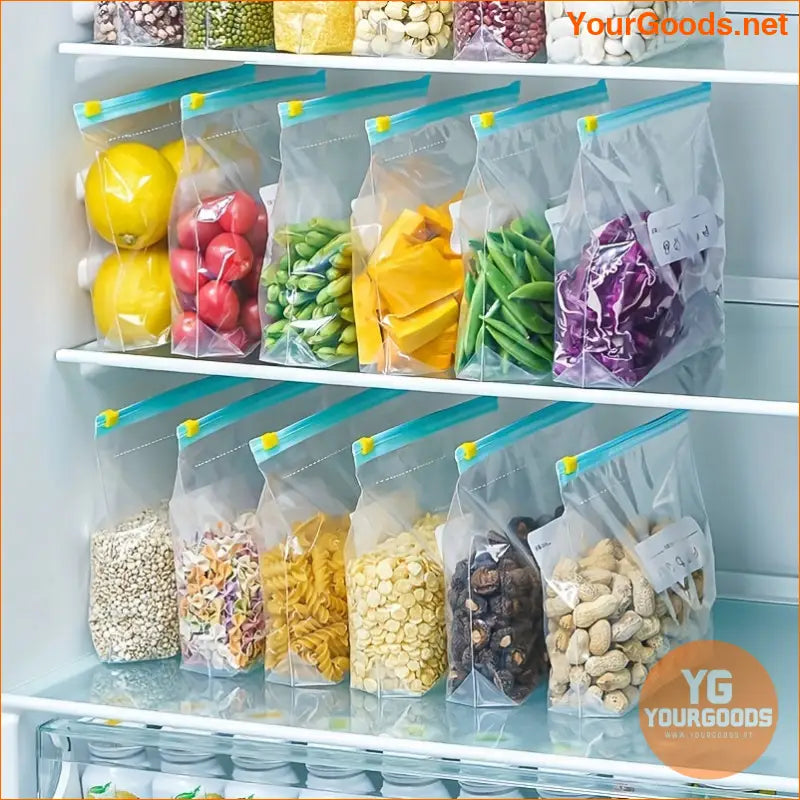 45 Pack Reusable Zippered Fresh Keeping Food Storage Bags - YourGoods Online Shop