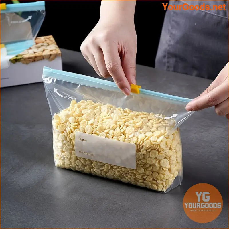 45 Pack Reusable Zippered Fresh Keeping Food Storage Bags - YourGoods Online Shop