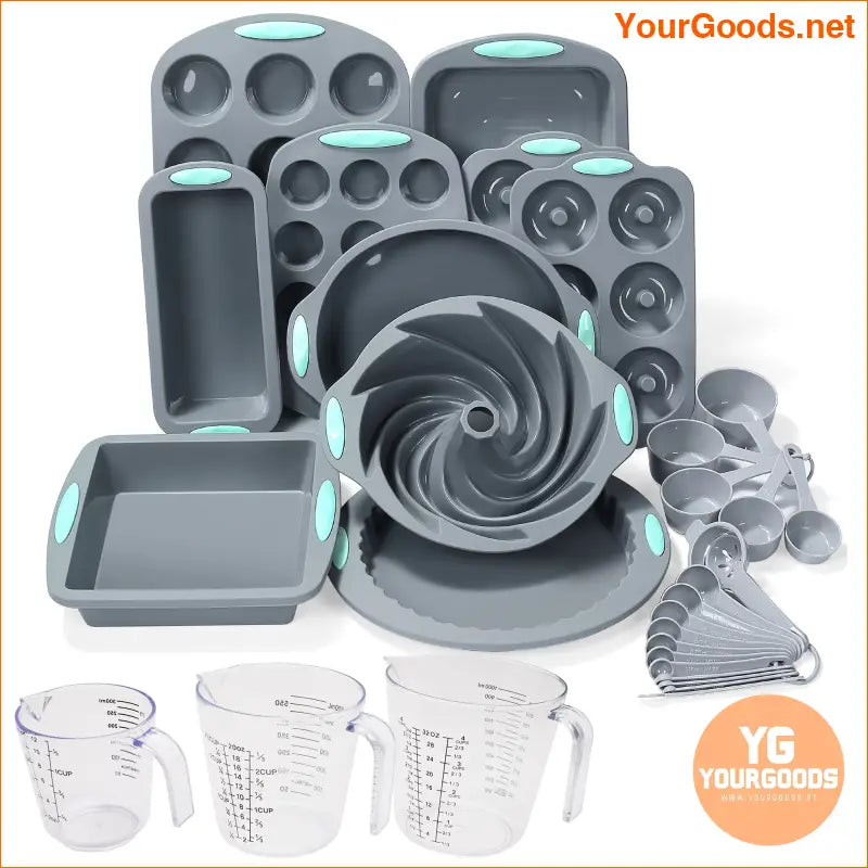 45Piece Durable Silicone Bakeware Set with Tools - YourGoods Online Shop