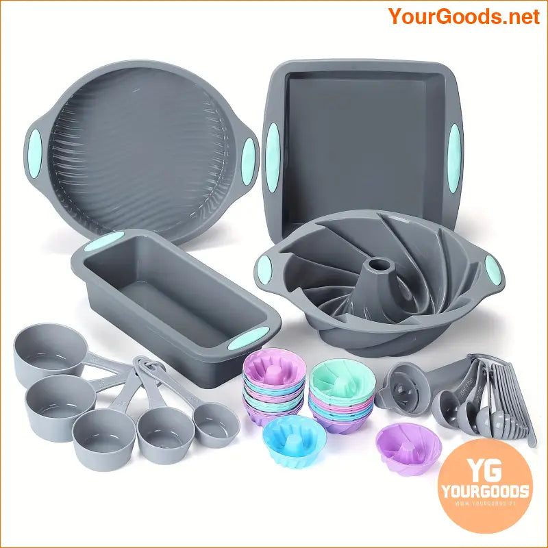 45Piece Durable Silicone Bakeware Set with Tools - YourGoods Online Shop