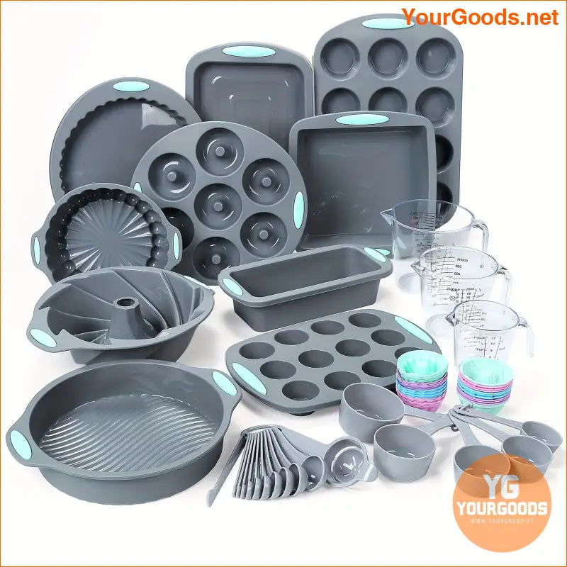 45Piece Durable Silicone Bakeware Set with Tools - YourGoods Online Shop