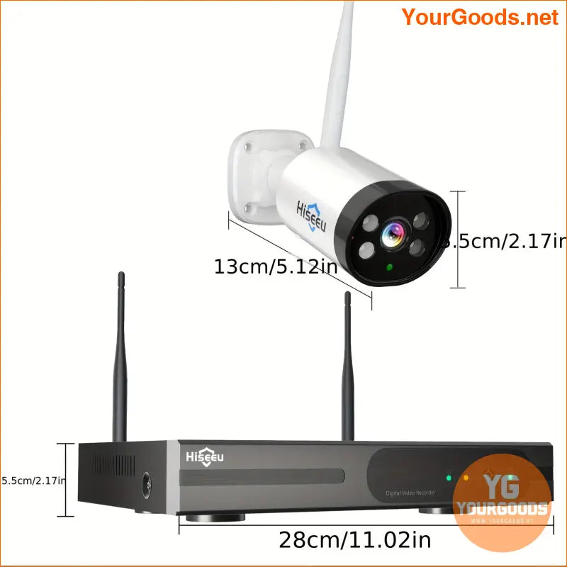 4CH 3MP WiFi Security Camera System with NVR Motion Alarms - YourGoods Online Shop