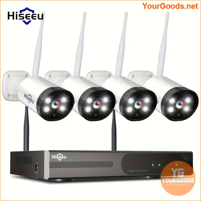 4CH 3MP WiFi Security Camera System with NVR Motion Alarms - YourGoods Online Shop