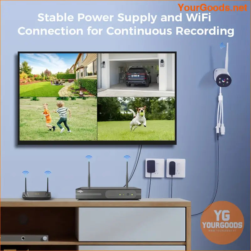 4CH 3MP WiFi Security Camera System with NVR Motion Alarms - YourGoods Online Shop