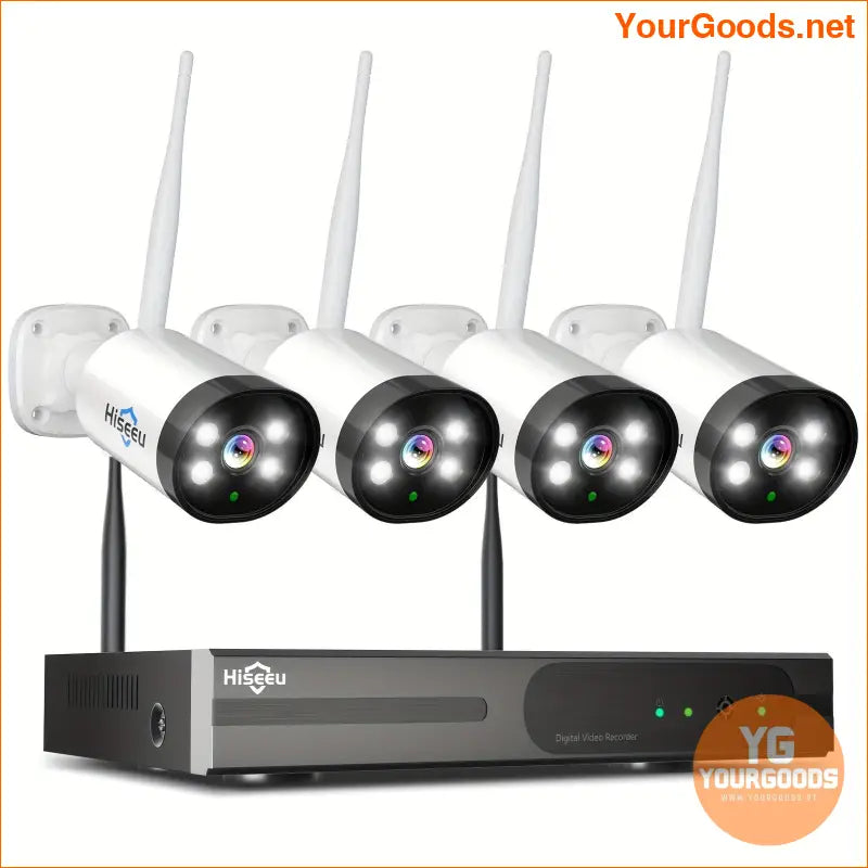 4CH 3MP WiFi Security Camera System with NVR Motion Alarms - YourGoods Online Shop