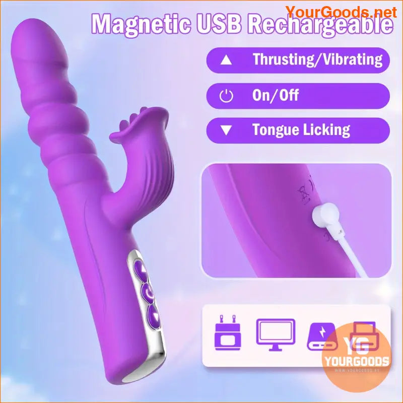 4in1 Rechargeable Heating Rabbit Vibrator for Women - YourGoods Online Shop