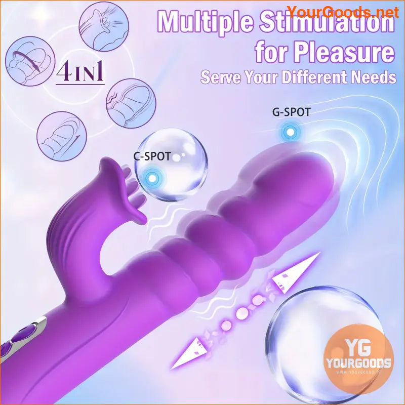 4in1 Rechargeable Heating Rabbit Vibrator for Women - YourGoods Online Shop