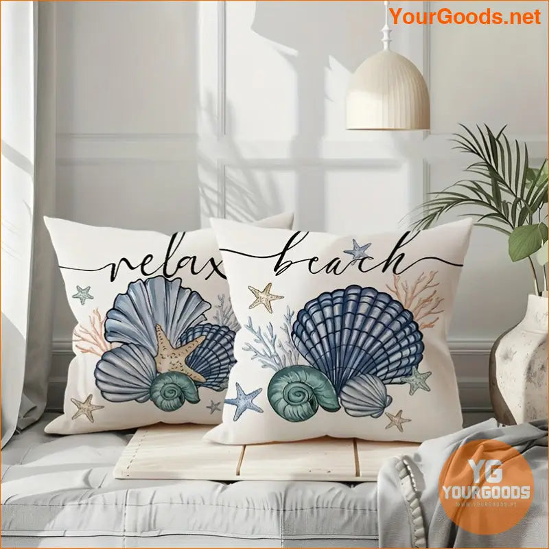 4Pack Nautical Starfish Shell Throw Pillow Covers - YourGoods Online Shop