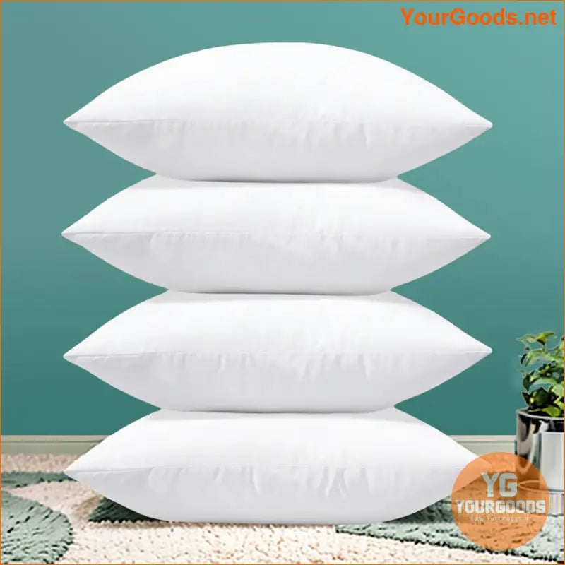 4pcs Hypoallergenic Plush Pillow Inserts Soft and Washable - YourGoods Online Shop