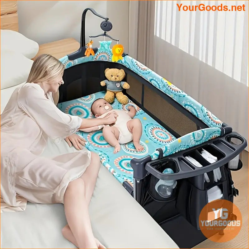 5 in1 Baby Bassinet and Playard with Soothing Extras - YourGoods Online Shop