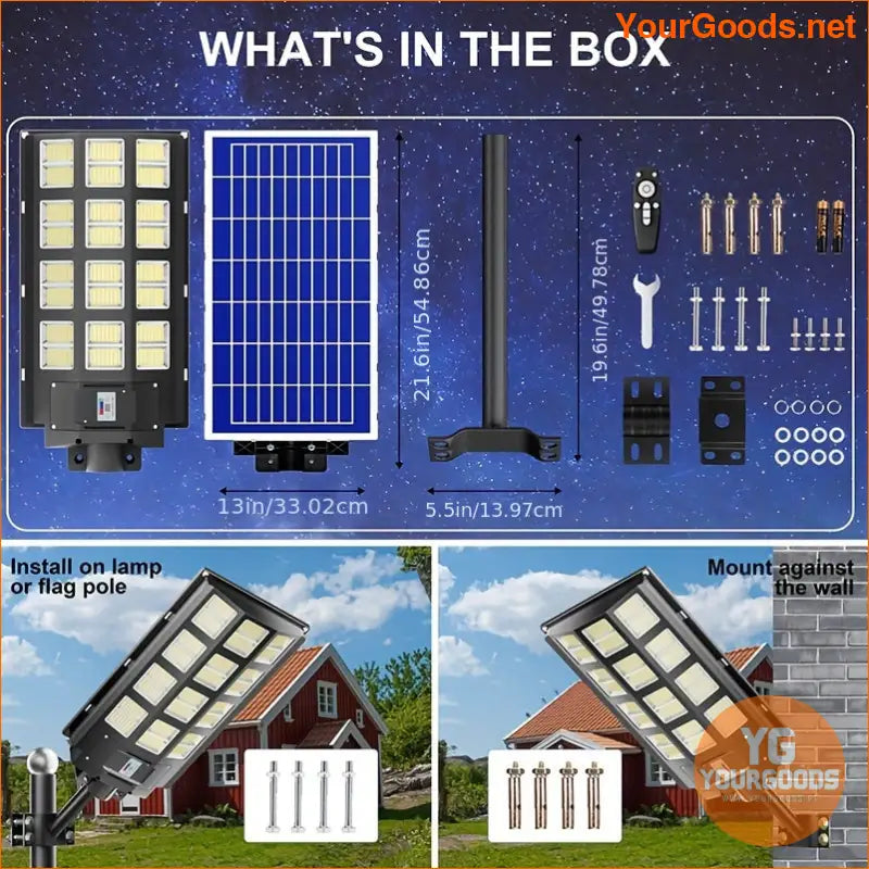 5000W Commercial Solar Street Light with Motion Sensor - YourGoods Online Shop