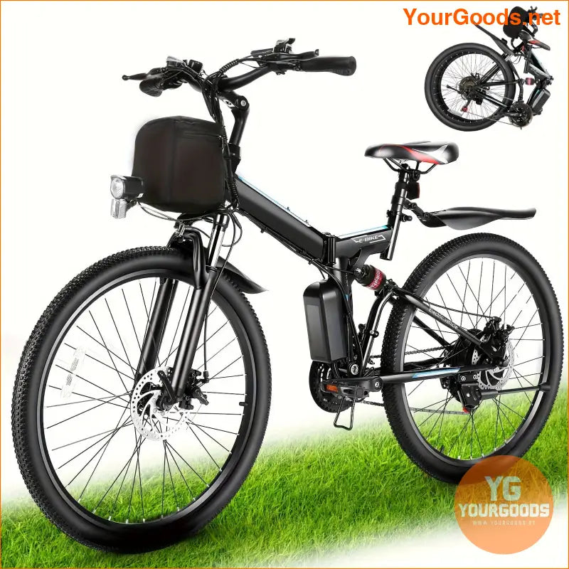 500W 26 Folding Electric Mountain Bike 21Speed 50Mile Range - YourGoods Online Shop