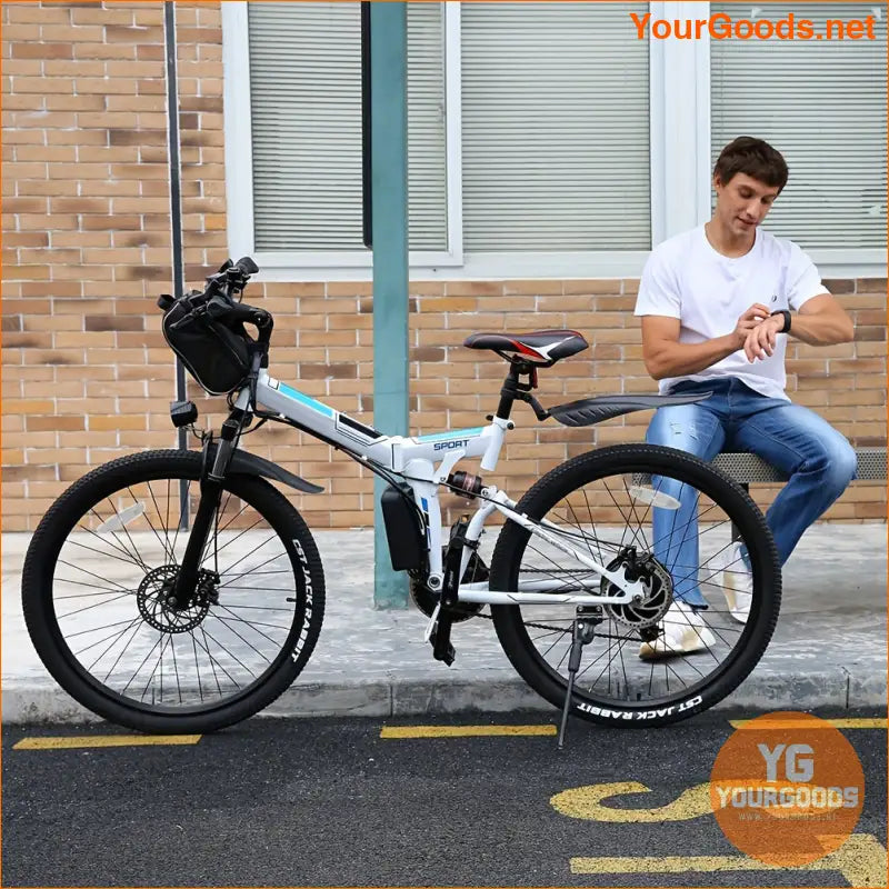 500W 26 Folding Electric Mountain Bike 21Speed 50Mile Range - YourGoods Online Shop