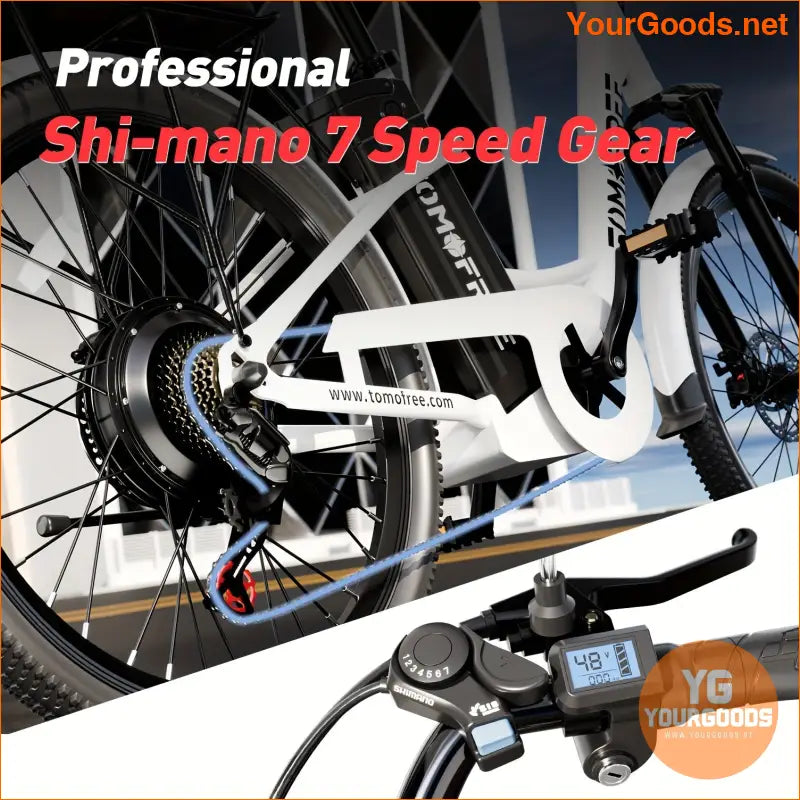 500W Electric Bike 20MPH 50 Mile Range 7 Speed - YourGoods Online Shop