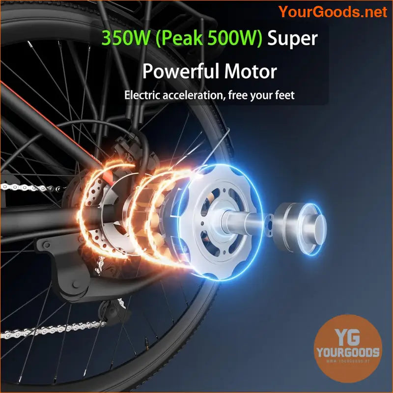 500W Electric Commuter Bike 26 AntiTheft 40 Miles Range - YourGoods Online Shop