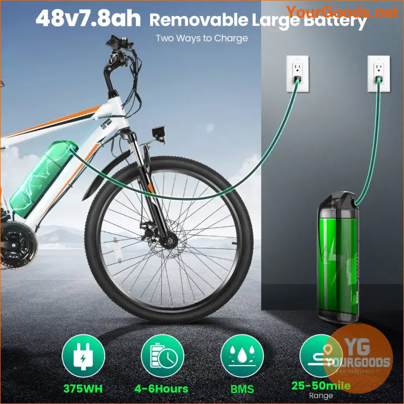 500W Electric Mountain Bike 21 Speed 26 Ebike - YourGoods Online Shop