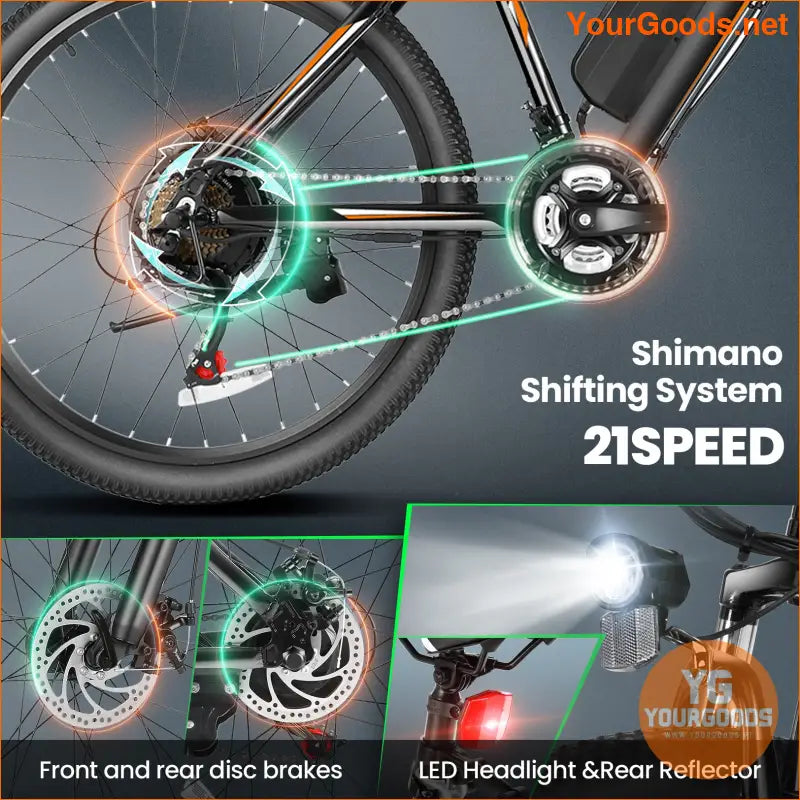 500W Electric Mountain Bike 21 Speed 26 Ebike - YourGoods Online Shop