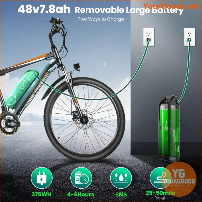 500W Electric Mountain Bike 21 Speed 26 Ebike - YourGoods Online Shop