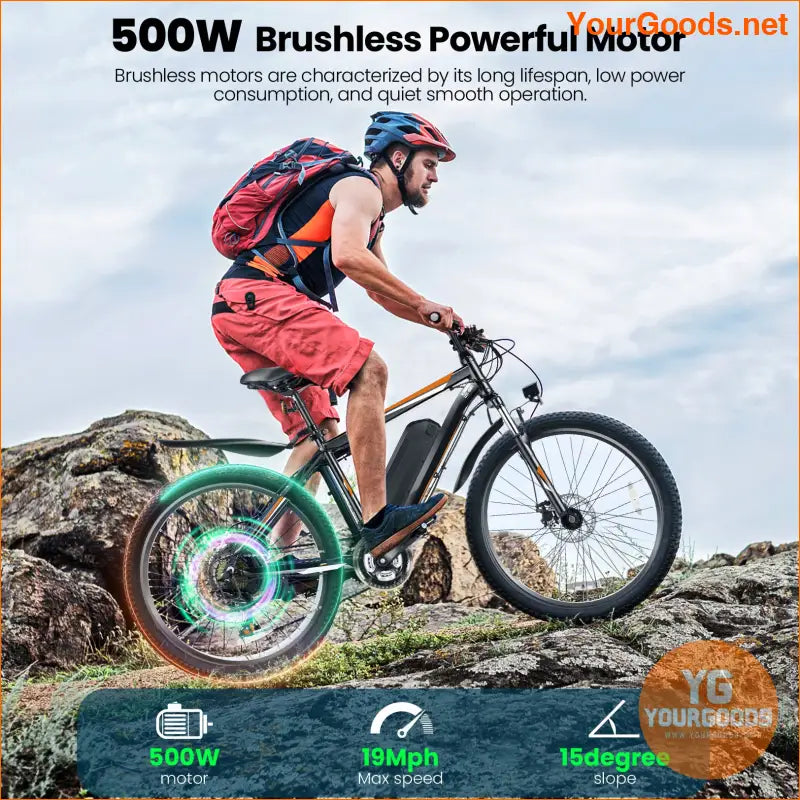 500W Electric Mountain Bike 21 Speed 26 Ebike - YourGoods Online Shop