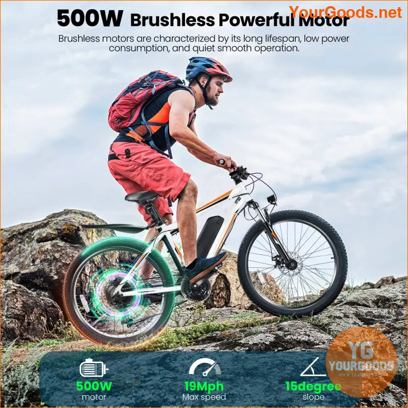 500W Electric Mountain Bike 21 Speed 26 Ebike - YourGoods Online Shop