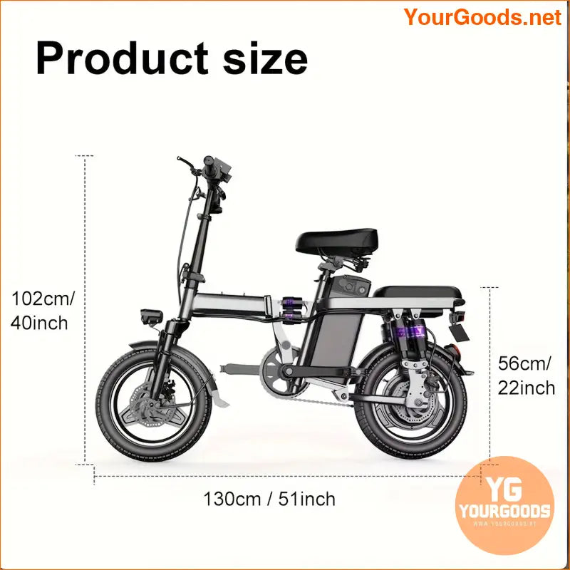 500W Foldable Electric Bike 20 MPH 30 Mile Range - YourGoods Online Shop