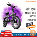 500W Foldable Electric Bike 20 MPH 30 Mile Range - YourGoods Online Shop