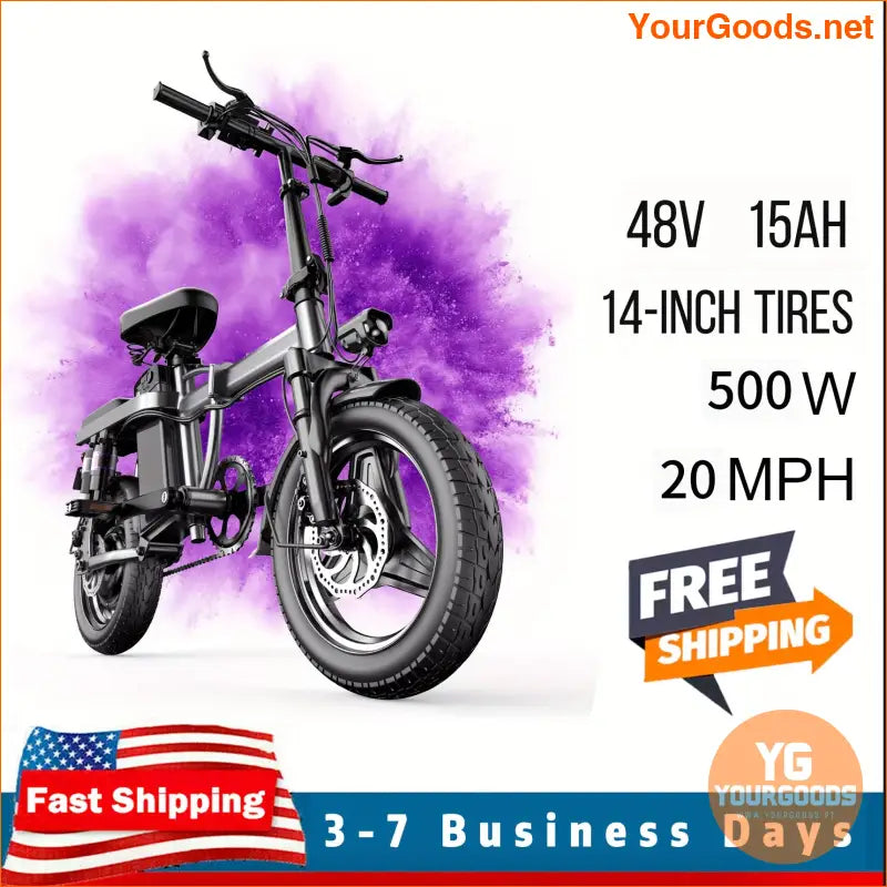 500W Foldable Electric Bike 20 MPH 30 Mile Range - YourGoods Online Shop