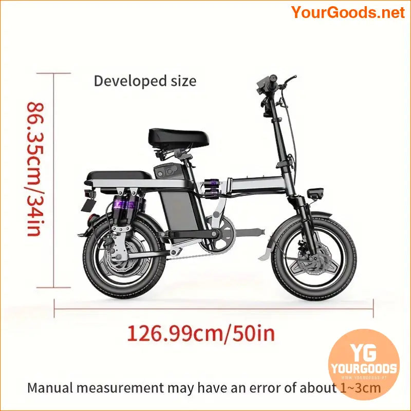 500W Folding Electric Bike 20MPH 30Mile Range - YourGoods Online Shop