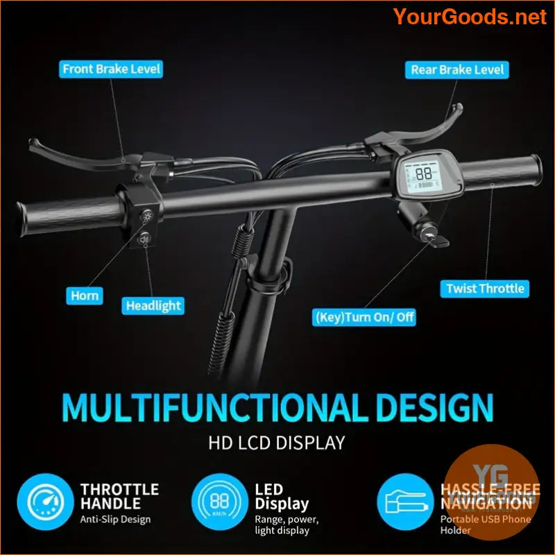 500W Folding Electric Bike 20MPH 30Mile Range - YourGoods Online Shop