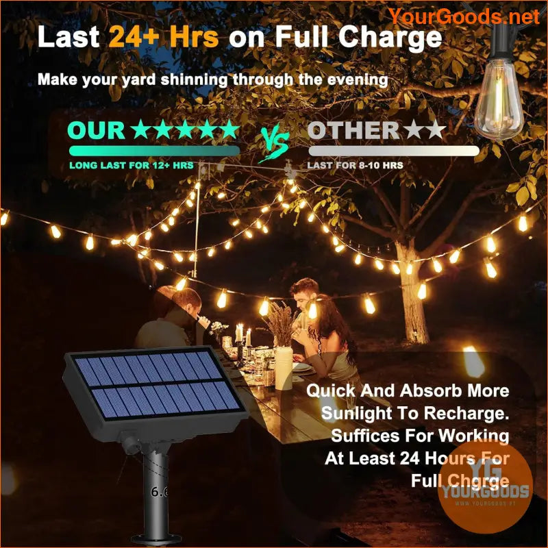 50FT Solar String Lights with USB Remote Control - YourGoods Online Shop