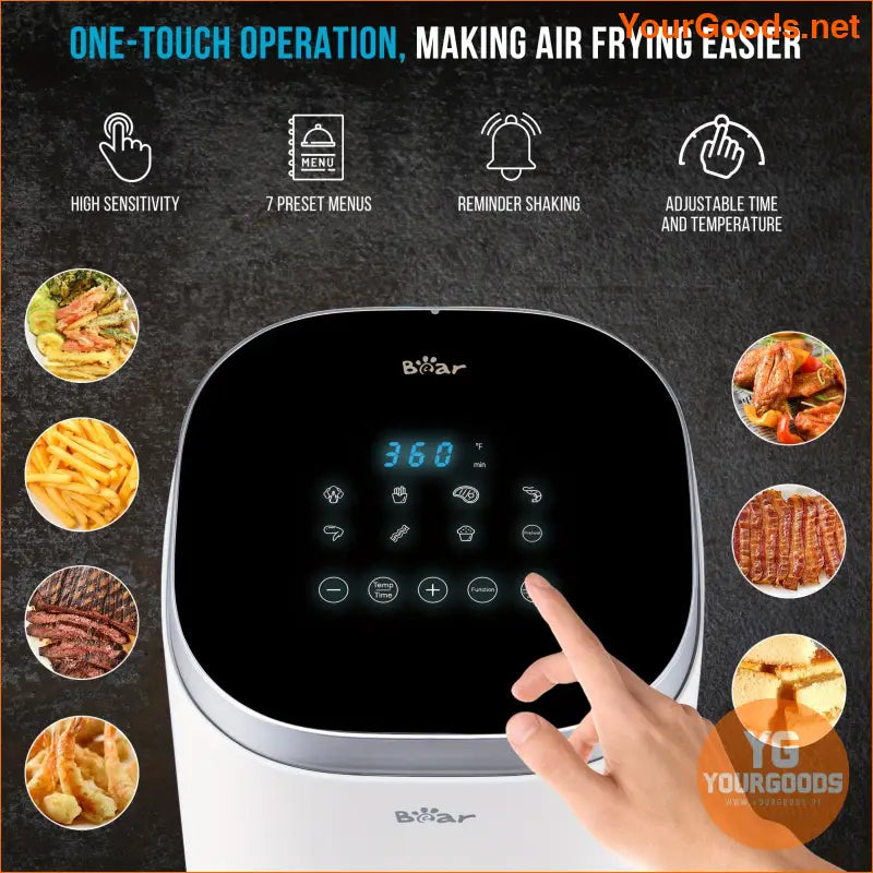 53Qt Bear Air Fryer Smart OilFree 8in1 Cooking Solution - YourGoods Online Shop