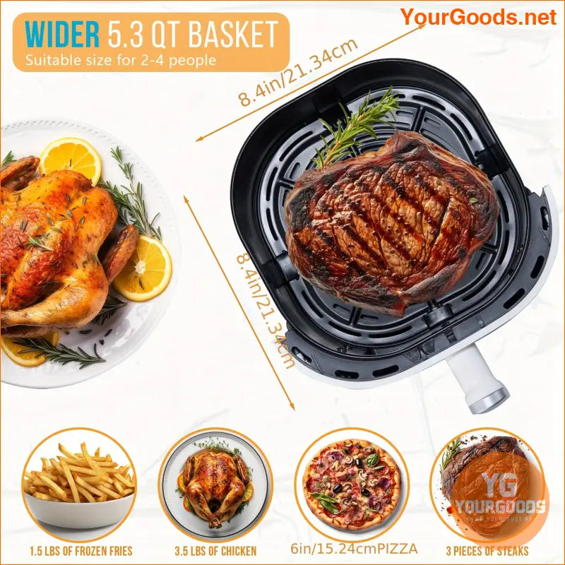 53Qt Bear Air Fryer Smart OilFree 8in1 Cooking Solution - YourGoods Online Shop