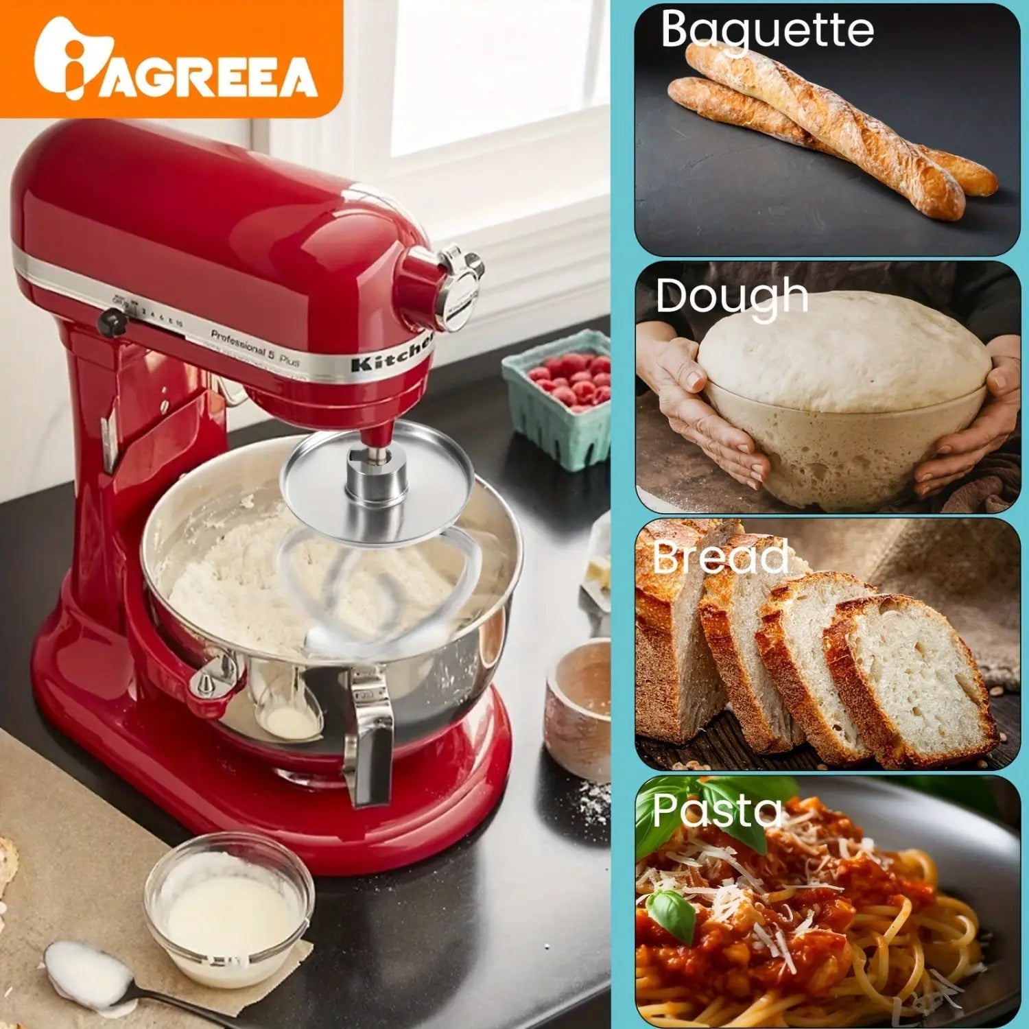 Juego de batidores de acero inoxidable compatibles con KitchenAid