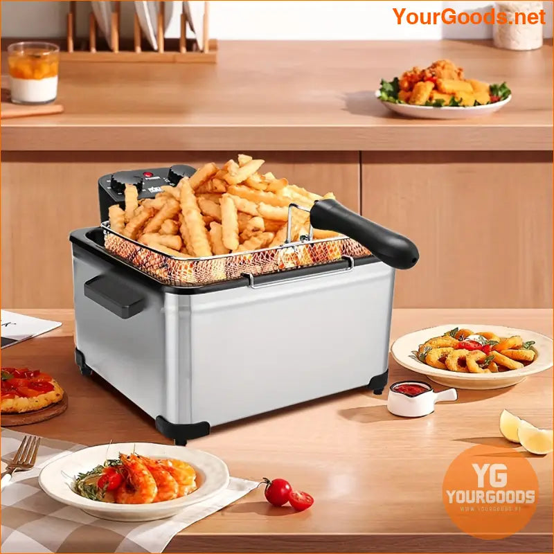 5L Commercial Electric Deep Fryer with 3 Baskets 1800W