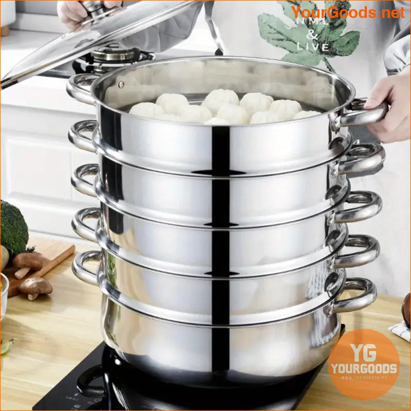 5Layer 28cm Stainless Steel Multifunctional Steamer Pot - YourGoods Online Shop