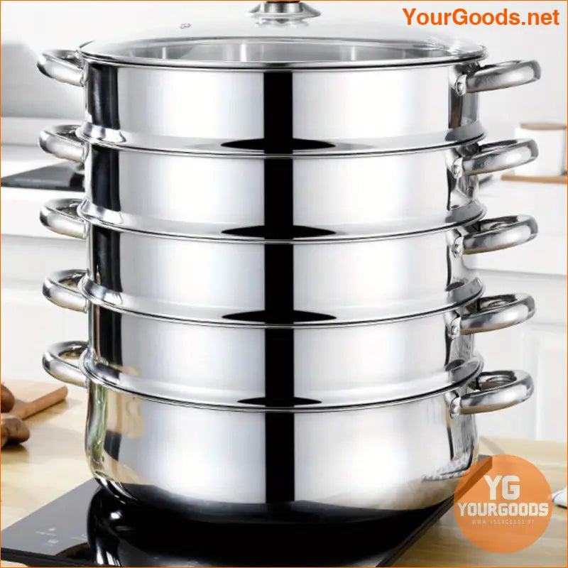 5Layer 28cm Stainless Steel Multifunctional Steamer Pot - YourGoods Online Shop