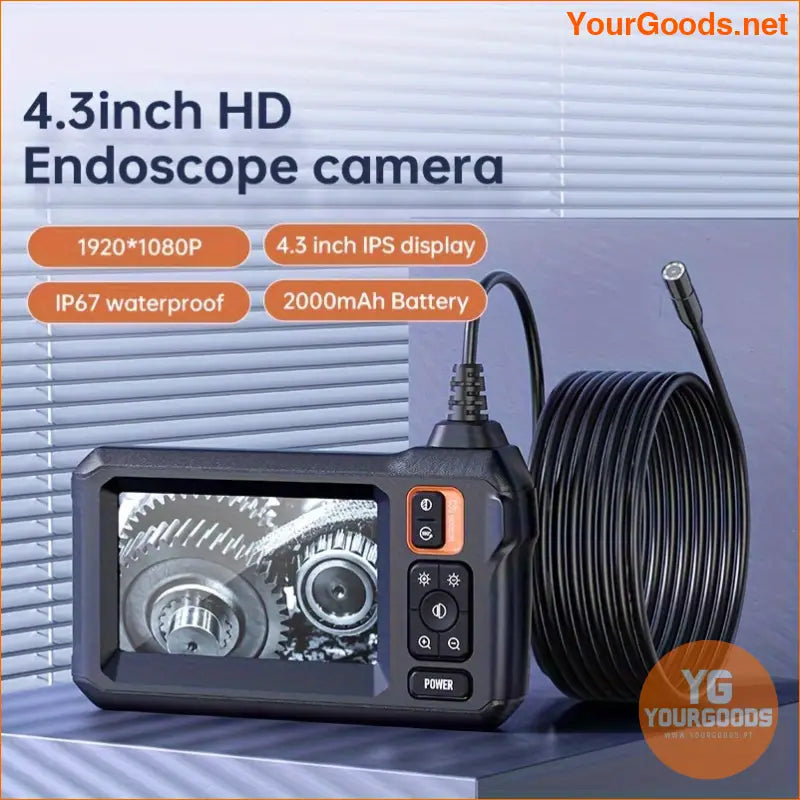 1080P Industrial Borescope Camera Waterproof 43 LCD MultiUse - YourGoods Online Shop