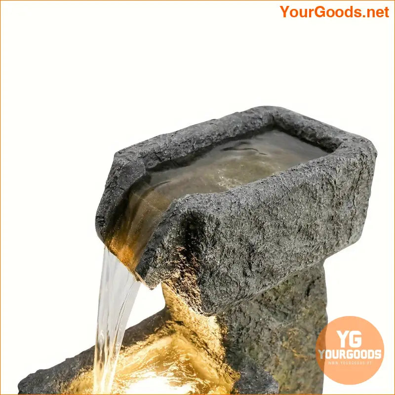 5Tier Marble LED Garden Fountain 39 Tall - YourGoods Online Shop