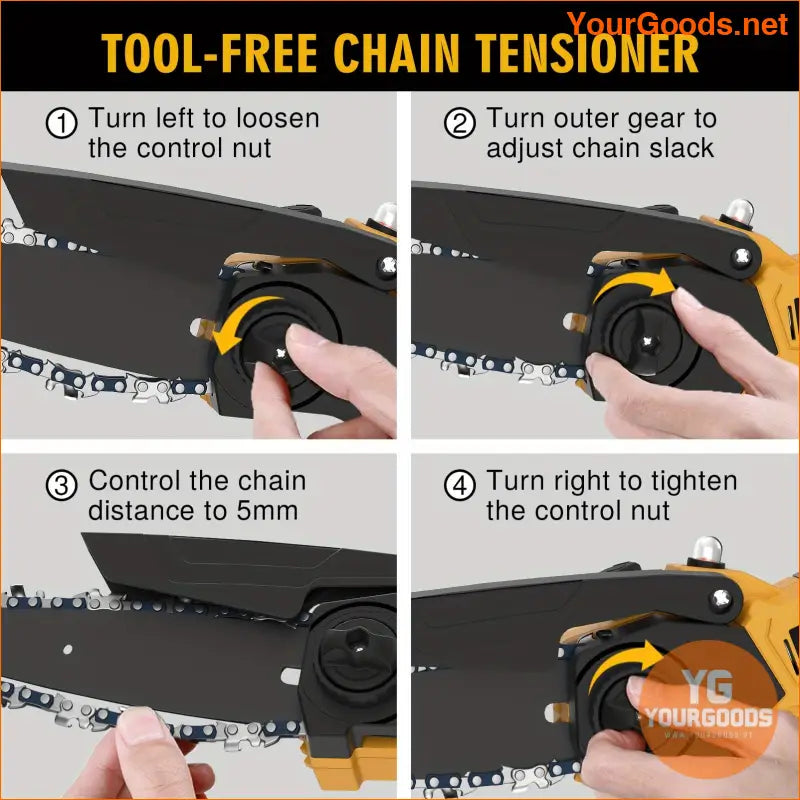 6 Cordless Mini Chainsaw Powerful Easy Tree Trimming - YourGoods Online Shop