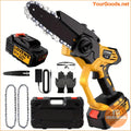 6 Cordless Mini Chainsaw Powerful Easy Tree Trimming - YourGoods Online Shop