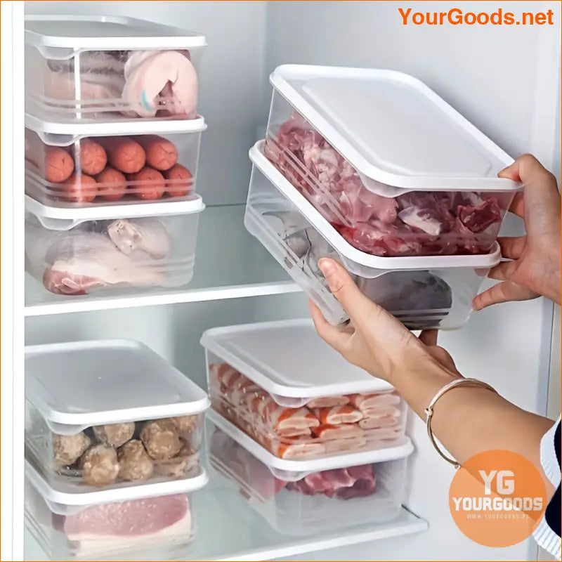 6 Pack Fridge Storage Bins with Lids 1200ml Microwave Freezer Safe - YourGoods Online Shop