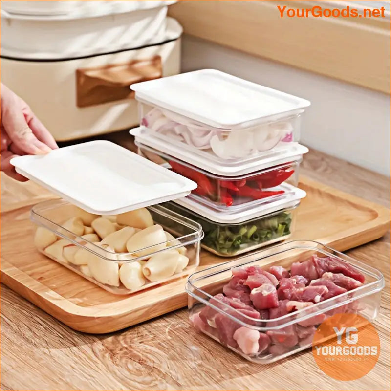 6 Pack Fridge Storage Bins with Lids 1200ml Microwave Freezer Safe - YourGoods Online Shop