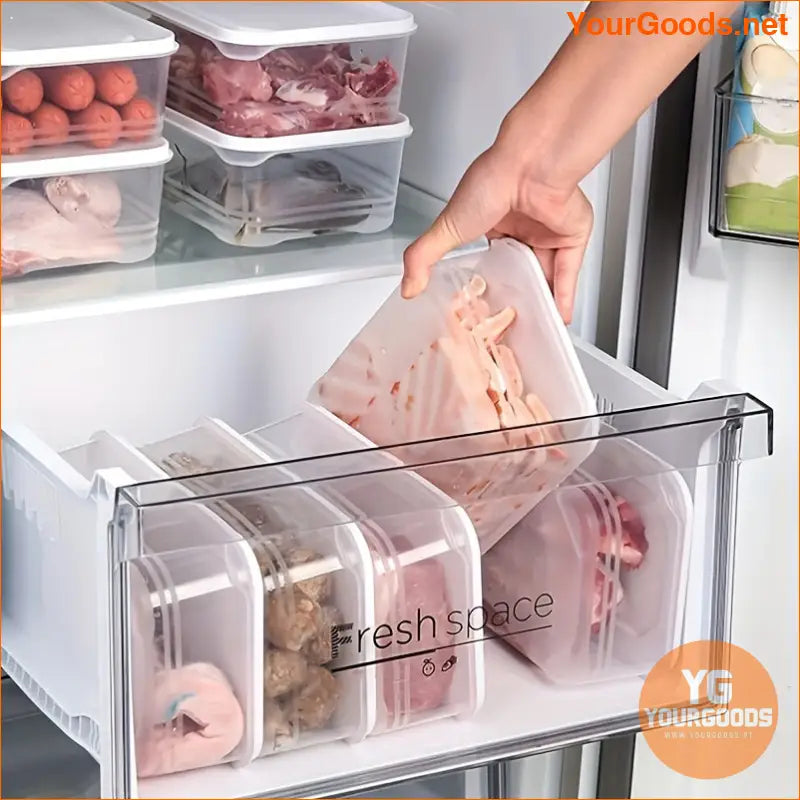 6 Pack Fridge Storage Bins with Lids 1200ml Microwave Freezer Safe - YourGoods Online Shop