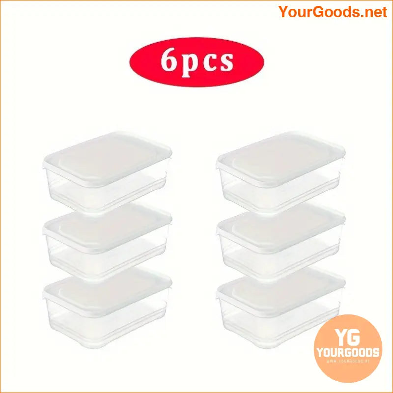 6 Pack Fridge Storage Bins with Lids 1200ml Microwave Freezer Safe - YourGoods Online Shop