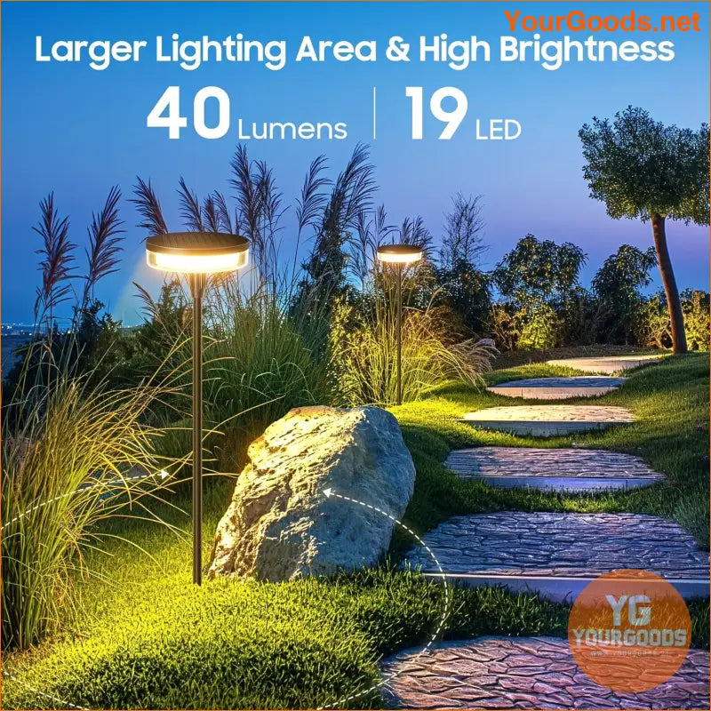 6 Pack Waterproof Solar Pathway Lights 40LM Auto On-Off 31 - YourGoods Online Shop