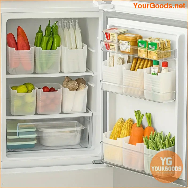 6 Piece Clear Refrigerator Storage Bins with Handles BPAFree - YourGoods Online Shop