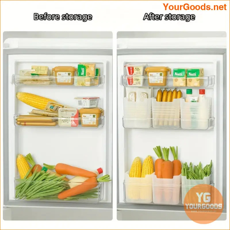 6 Piece Clear Refrigerator Storage Bins with Handles BPAFree - YourGoods Online Shop