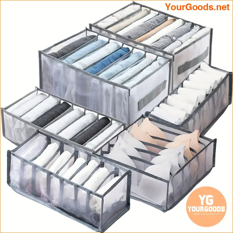 6 Piece Foldable Clothes Organizer Set with Handles - YourGoods Online Shop