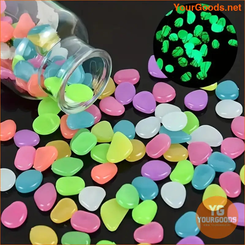 600pcs 17oz Glow InThe Dark Decorative Garden Pebbles - YourGoods Online Shop